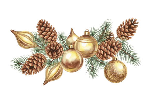Download Golden Christmas Decorations Festive - Christmas decorations Collection
