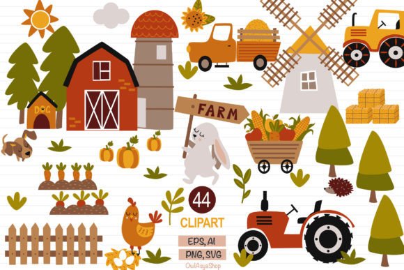 Download Farm Bundle Svg, Ranch Clipart - Farm bundle Collection