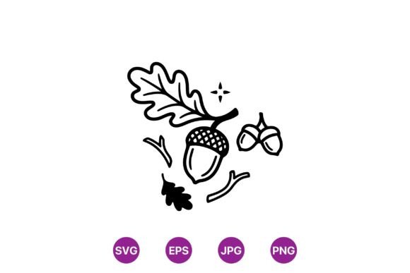 Download Hand Drawn Oak Acorn Clipart - Acorn clipart Collection