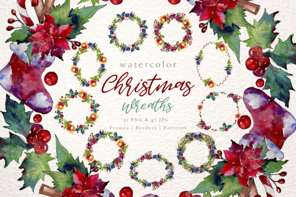 Download Christmas Collection Watercolor Set - Christmas collection Collection