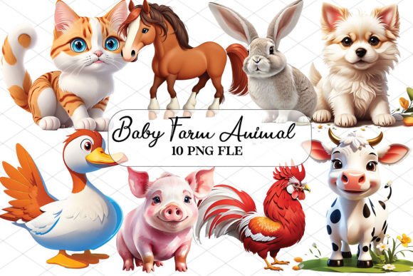 Download Baby Farm Animal Clipart Bundle - Premium Resources
